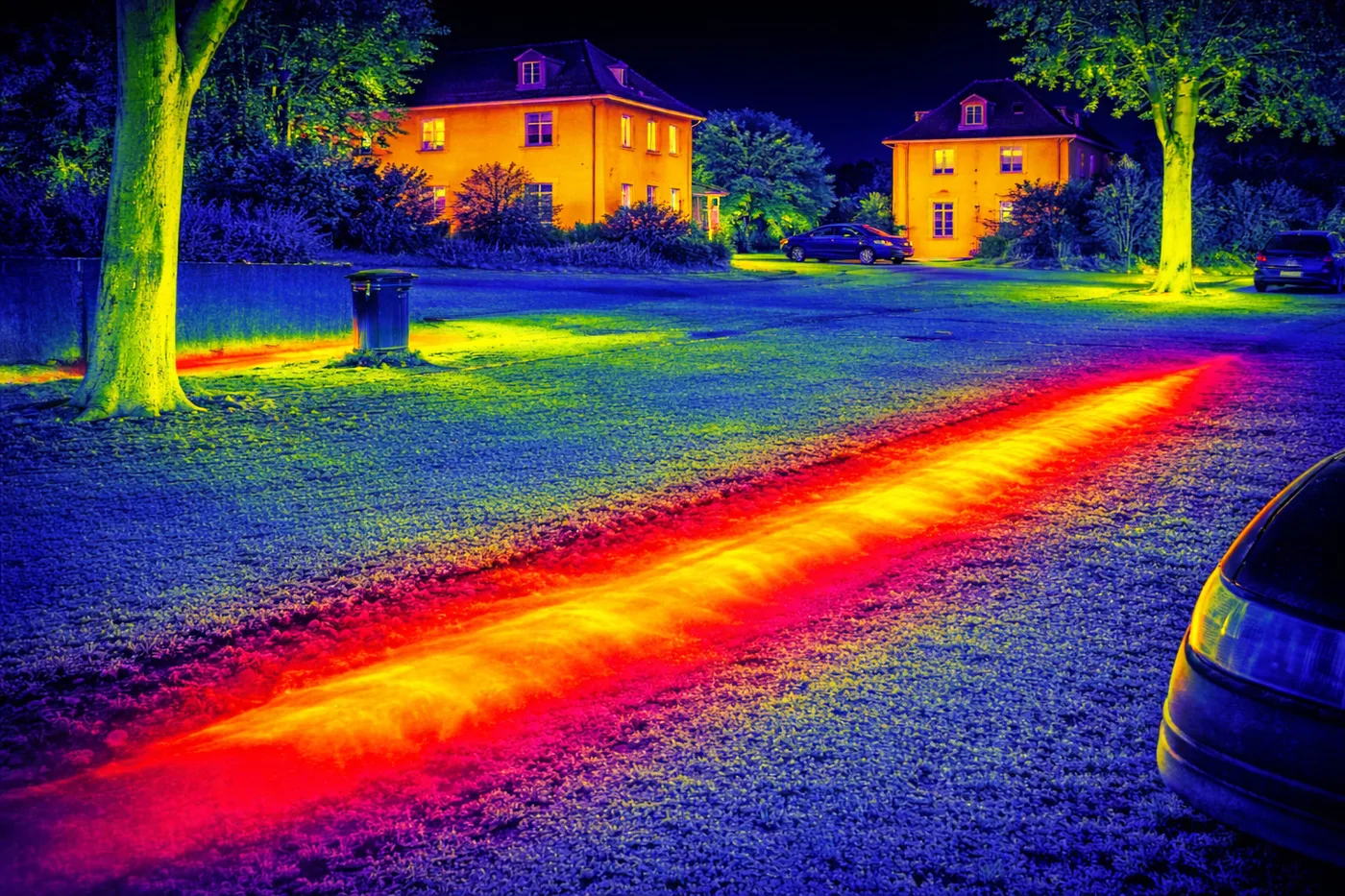 Thermografie: Fernwärmetrasse