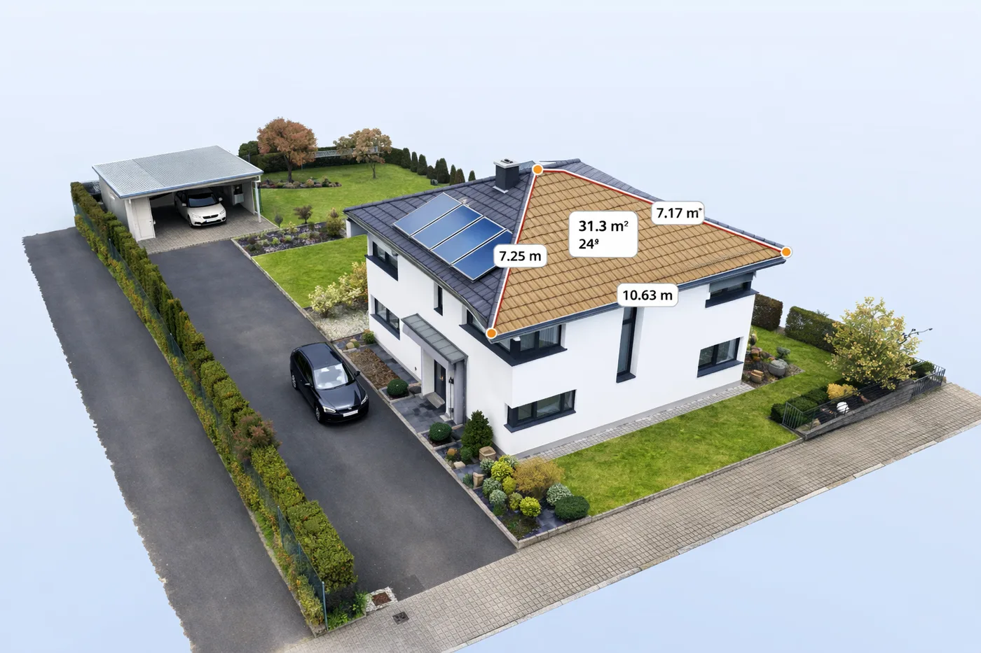 Flächenvermessung aus der Luft als Grundlage für Orthofoto und 3D-Daten